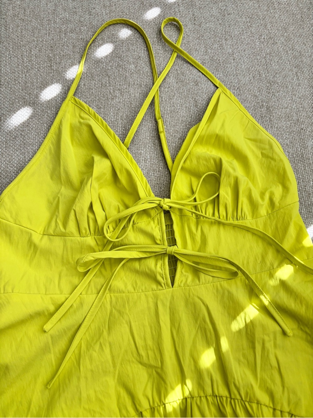 Women's Lime Green Strappy dress